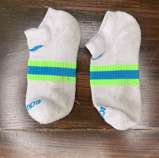 Worn Athletic Ankle Socks