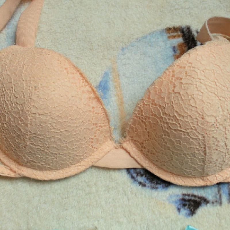 peach coloured bra