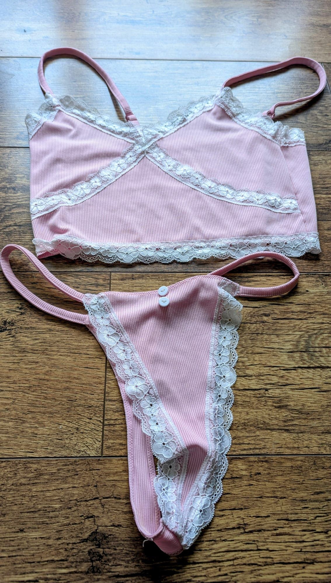 Cute Pink Lingerie Set