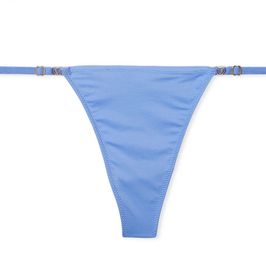 Worn light blue thong