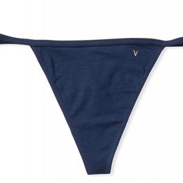 Worn navy vstring