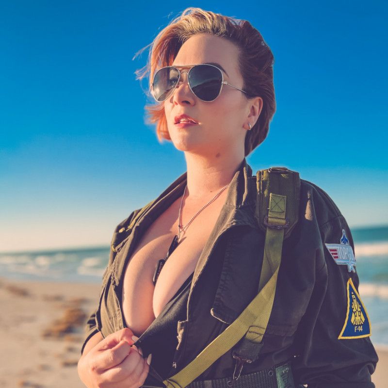 Top Gun Maverick Strips on Nude Beach