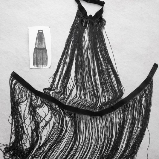 Black Bead Flapper Dress