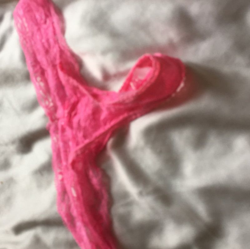 Used pink thong