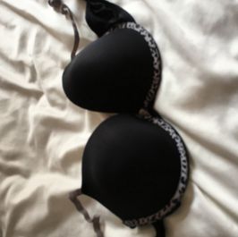 Worn Black Bra