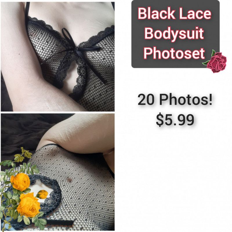 Black Lace Bodysuit Photoset