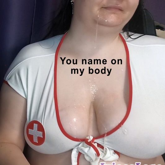 Sign with cum and your name