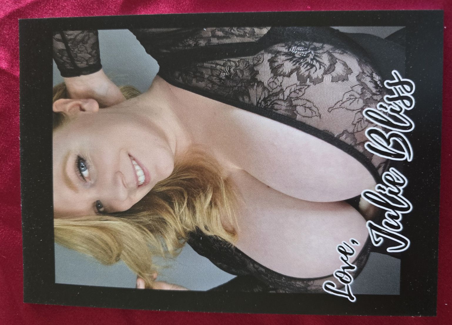 Limited Edition Postcard Print Black Lace Selfie