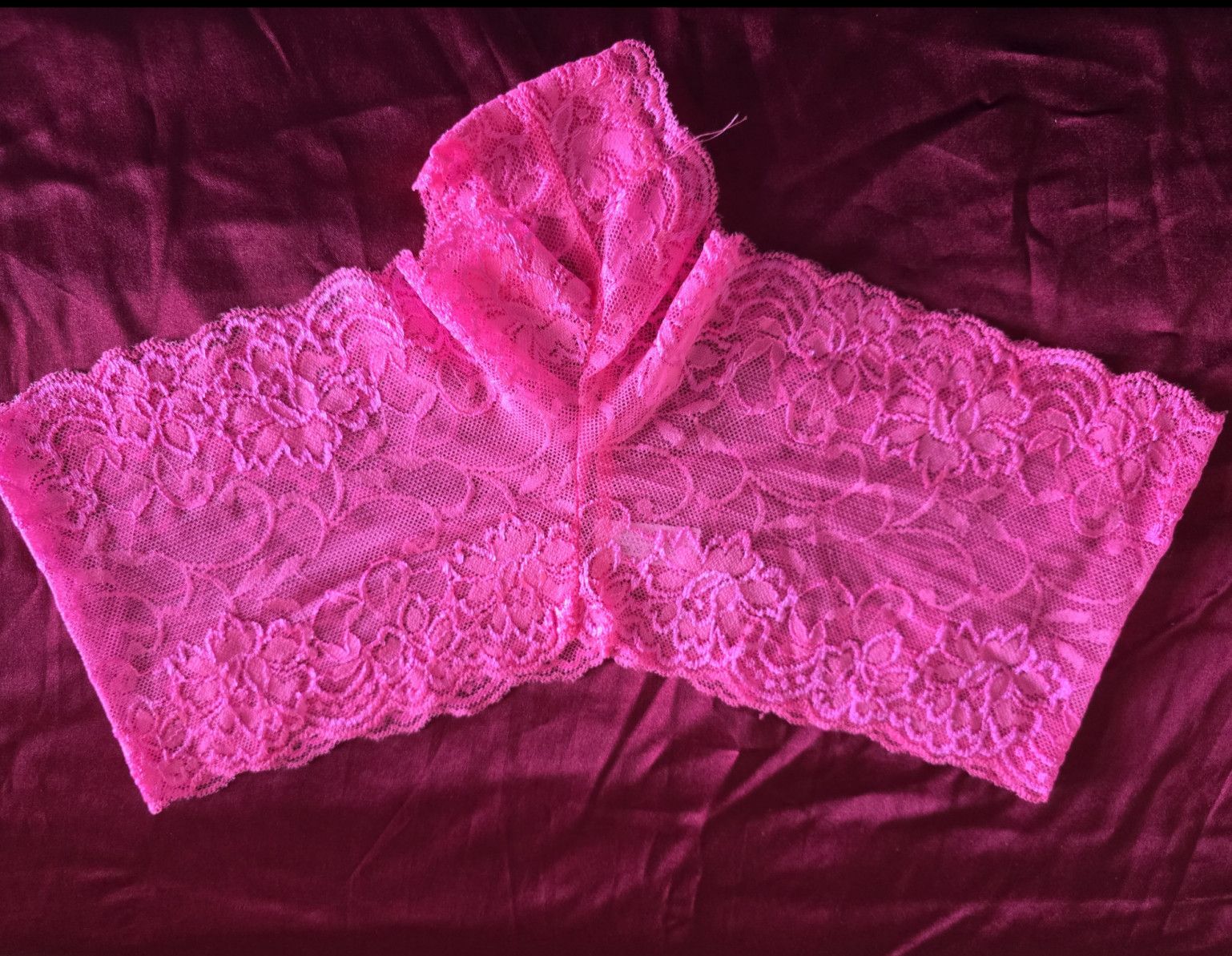 Pink lace panties