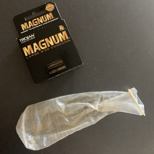 Used BBC Cum filled Condom