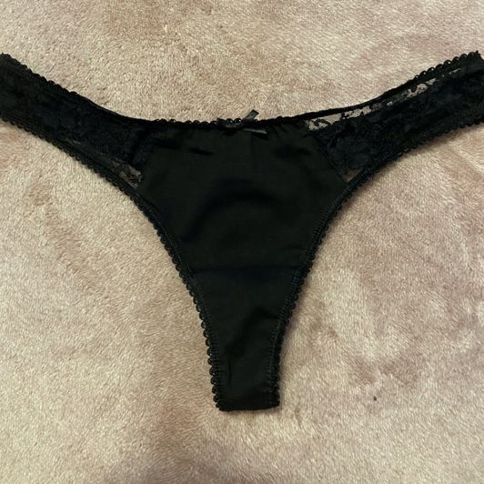 Black Lace Juniper Worn in Vid Panty