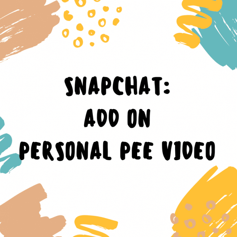 Snapchat Add On Personal Pee