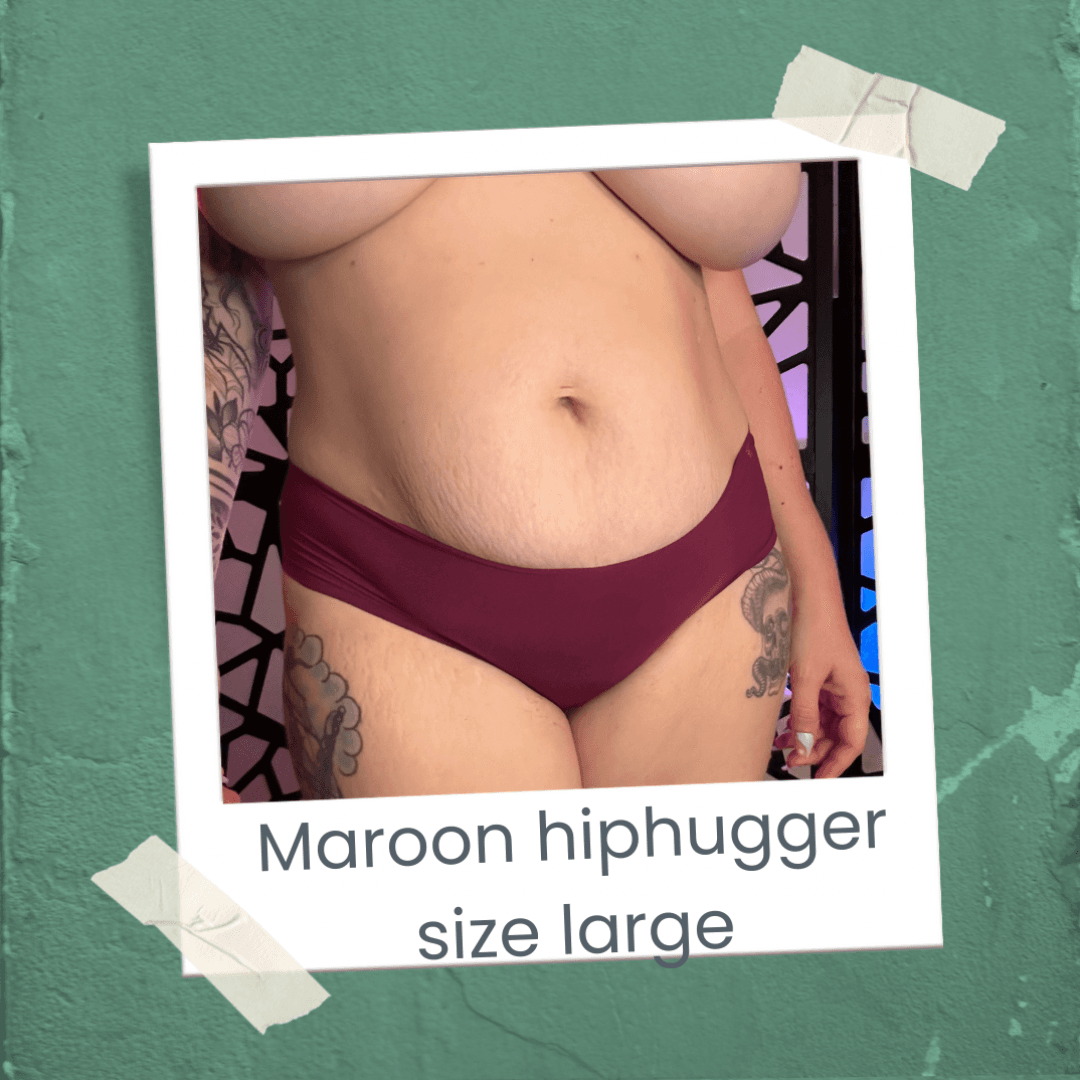 Maroon hip hugger size large