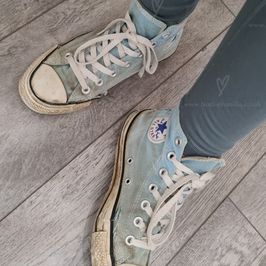 ESMES VERY VERY OLD FUCKED CONVERSE SNEAKERS UK SIZE 5