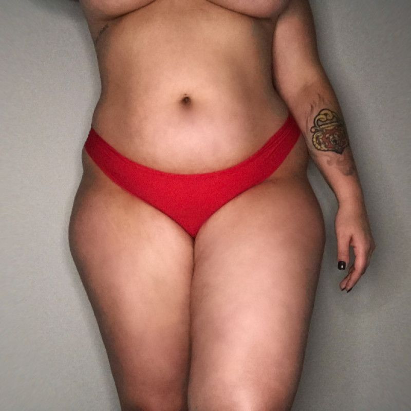 RED SATIN THONG