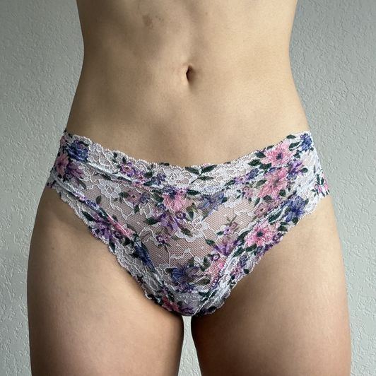 Light Purple Floral Lace Cheeky