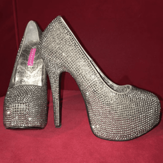 Bordello rhinestone heels from nJoyToys