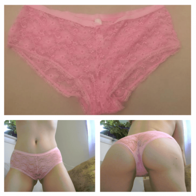 FREE SHIPPING Pink Lace Full Back Panty