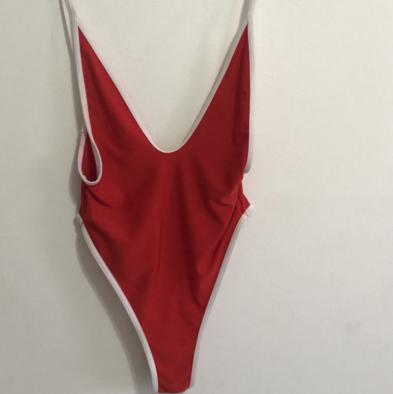 FREE SHIPPING Red Thong Bathing Suit