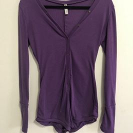 FREE SHIPPING Purple Button Up Onesie