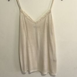 FREE SHIPPING White Lace Trim Camisole