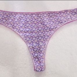 Floral Cotton Thong