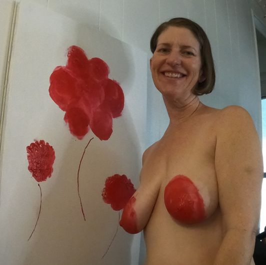 Flowers Boob Art