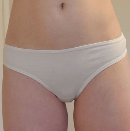 White Cotton Thong