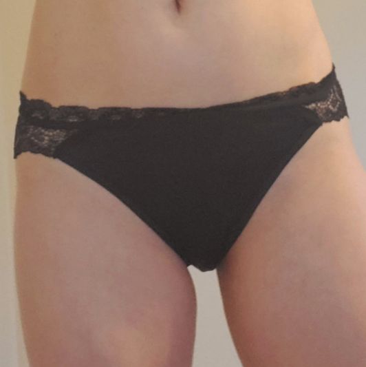 Lace Backed Black Panties