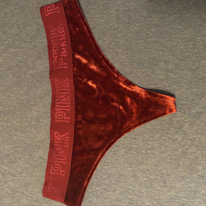 Worn Pink Velvet Thong