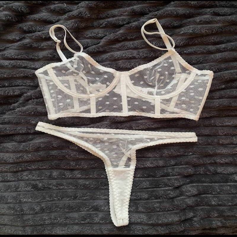 White lingerie set for the custom