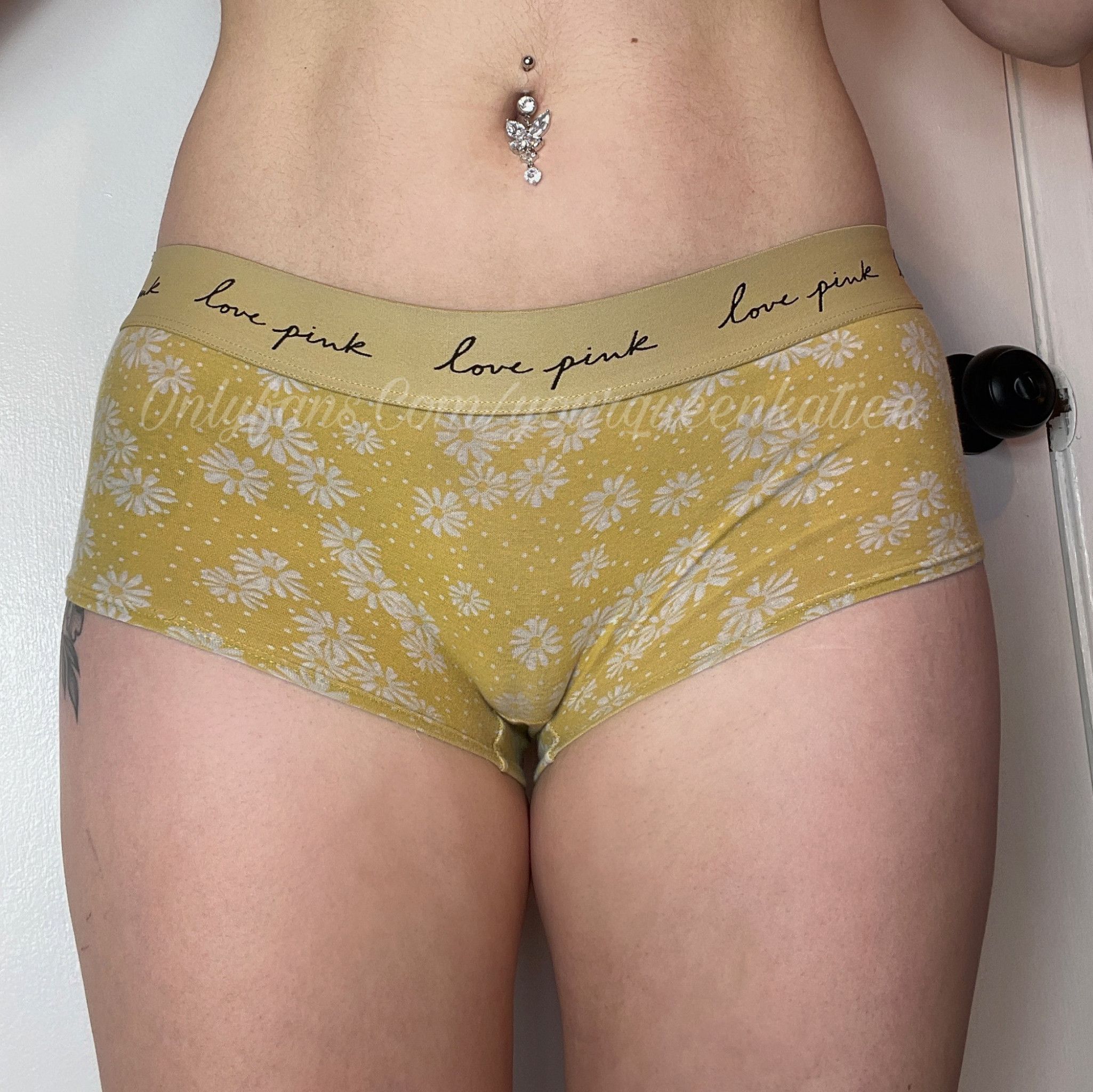 Yellow daisy print Boyshort panties