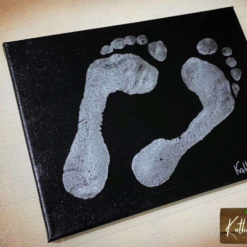 FootArt canvas Silver Feet