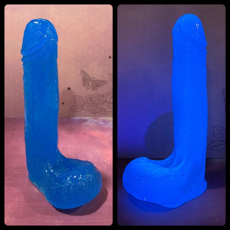 Blue Glowing Dildo