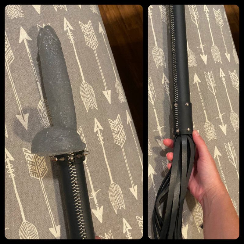 Handmade Leather Whip Dildo