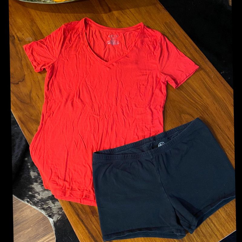 1x Red Shirt AND 1x Pair of Shorts