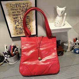 Red handbag