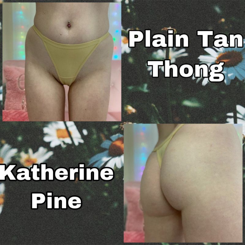 Plain Tan Worn Thong