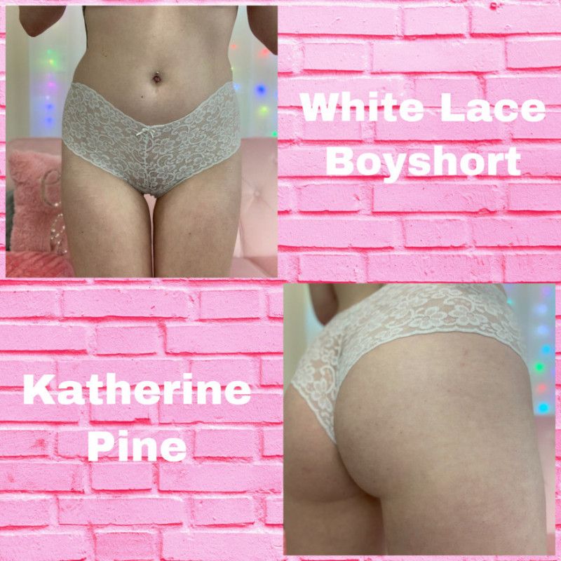 White Lace Boyshort Panties