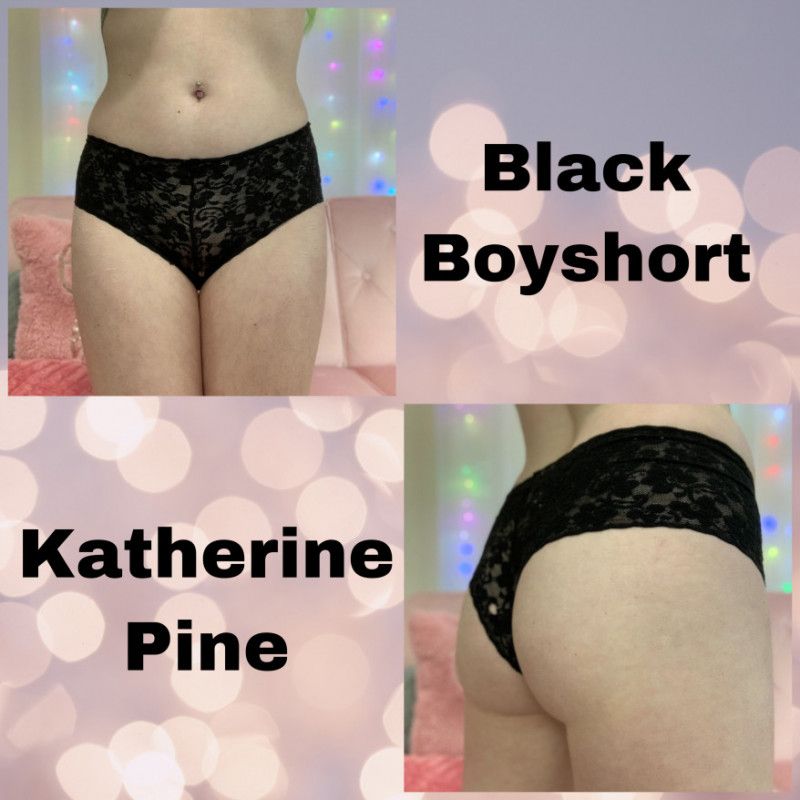 SOLD Black Lacey Boyshort Panties