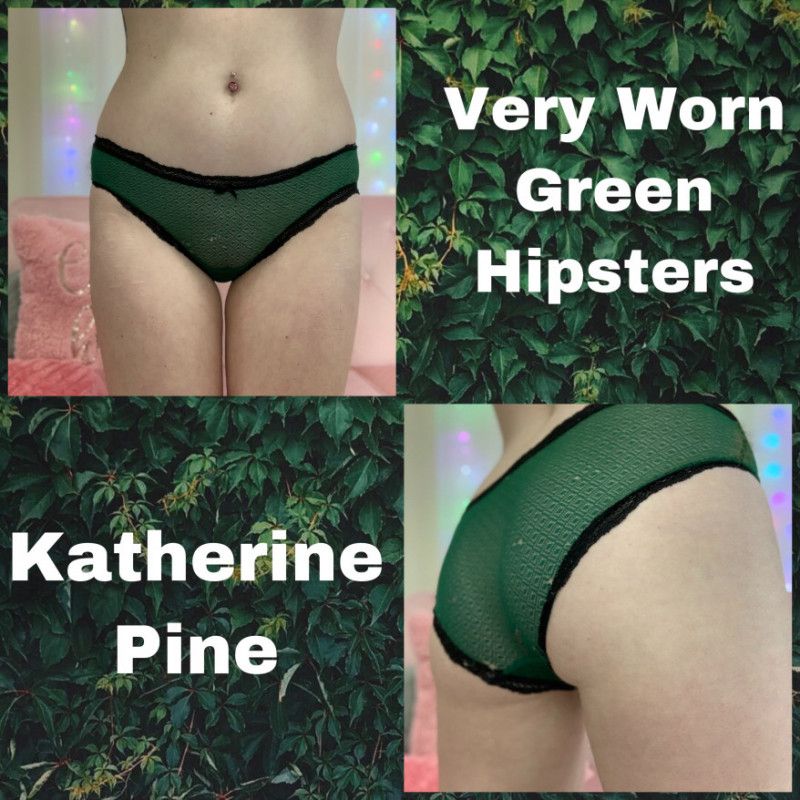 SOLD Very Worn Green Hipster Panty