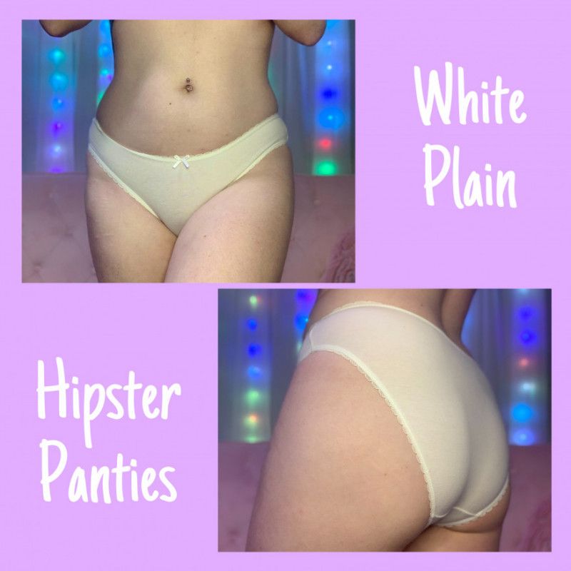 SOLD Plain White Worn Panties