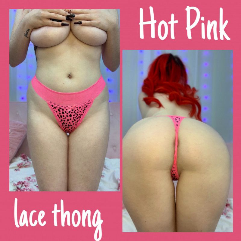 SOLD Hot Pink Used Thong Panties