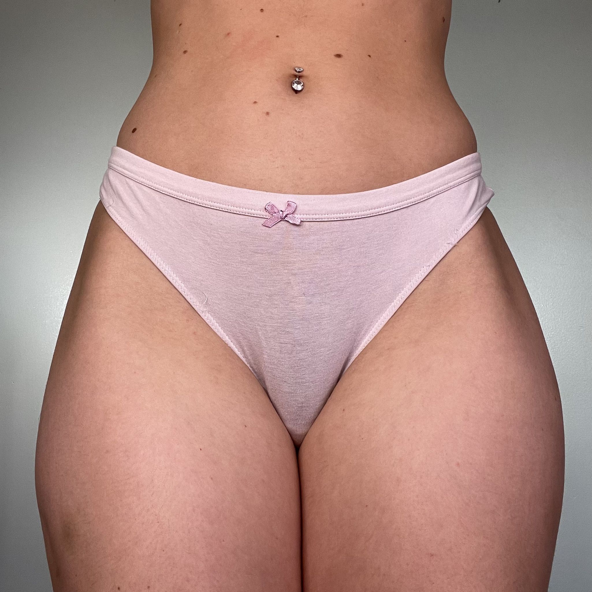 Light Pink Cotton Blend Thong