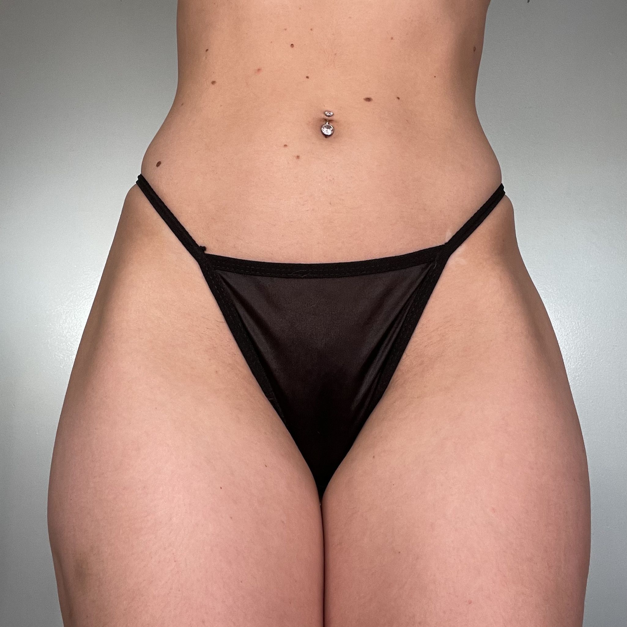 Black Satin G String