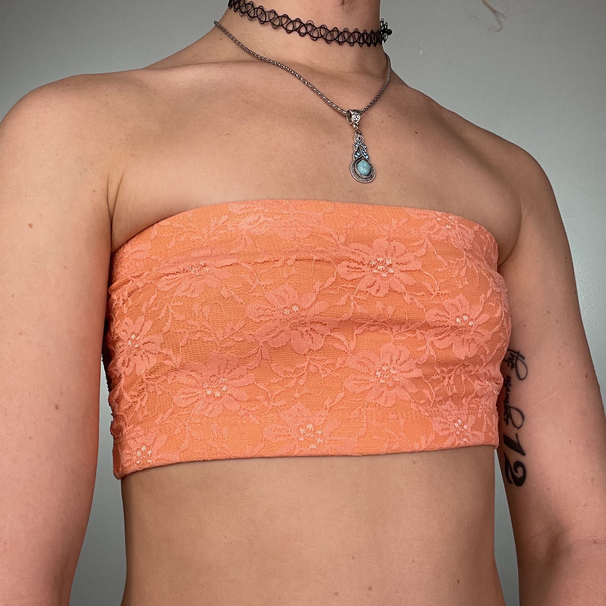 Orange Lace Bralette