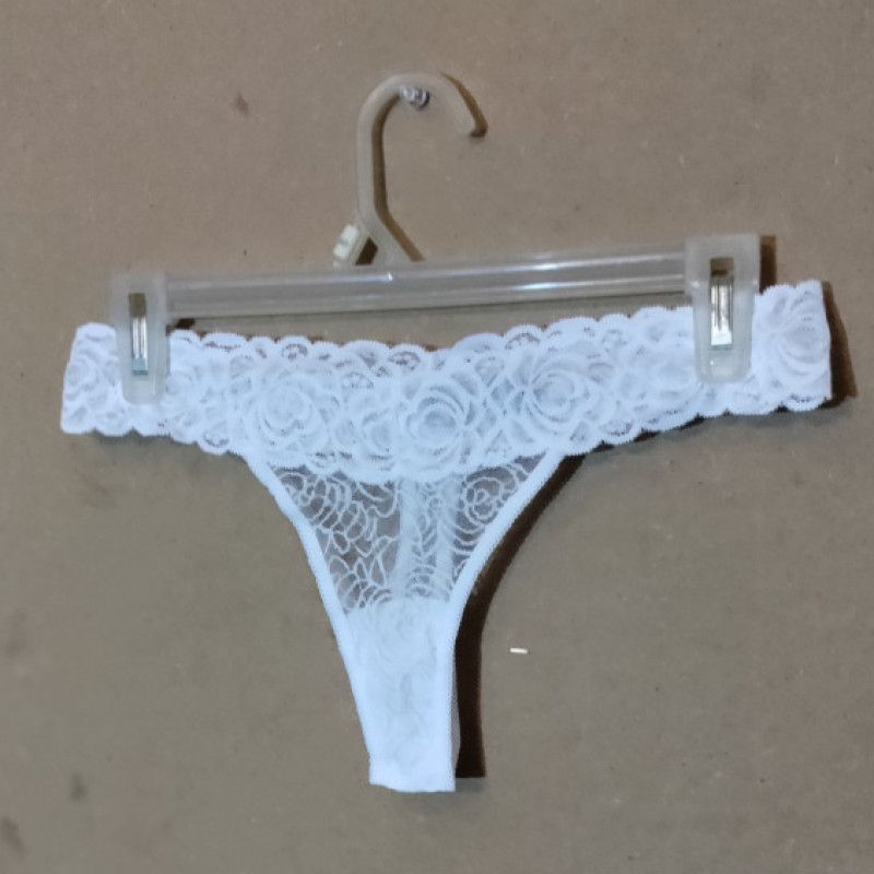 White Lace Top Thong