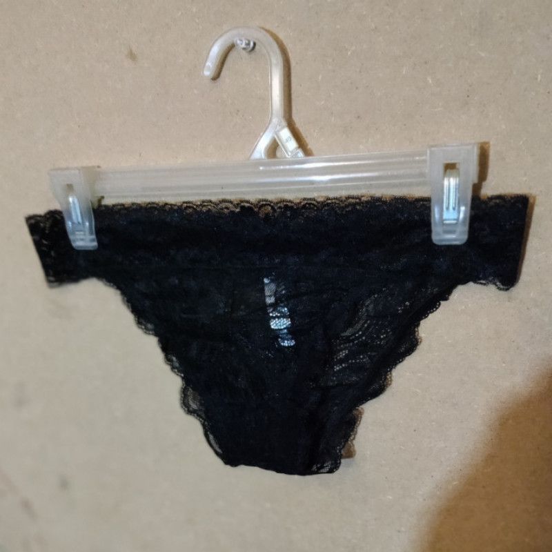 Black Lace French Cut Thong