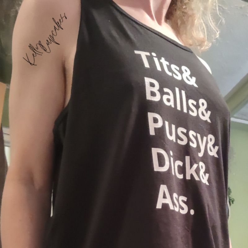 Photoset: Tits and Balls Tank Top