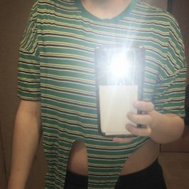 Trans male in crop top